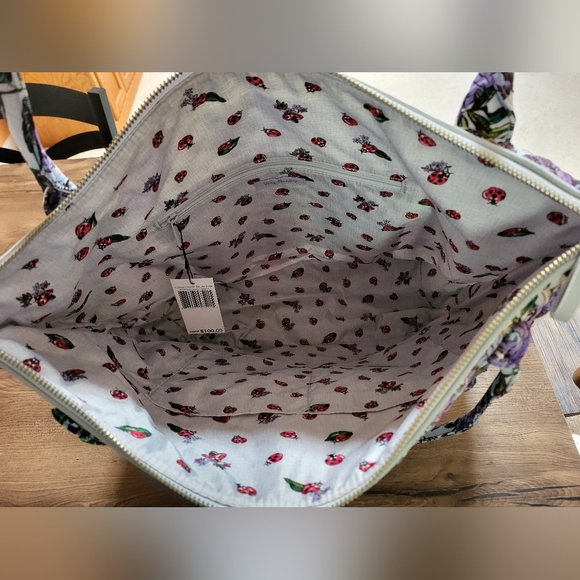 VERA BRADLEY Carson North South Tote in Lavender Meadow, NWT - Picture 7 of 14